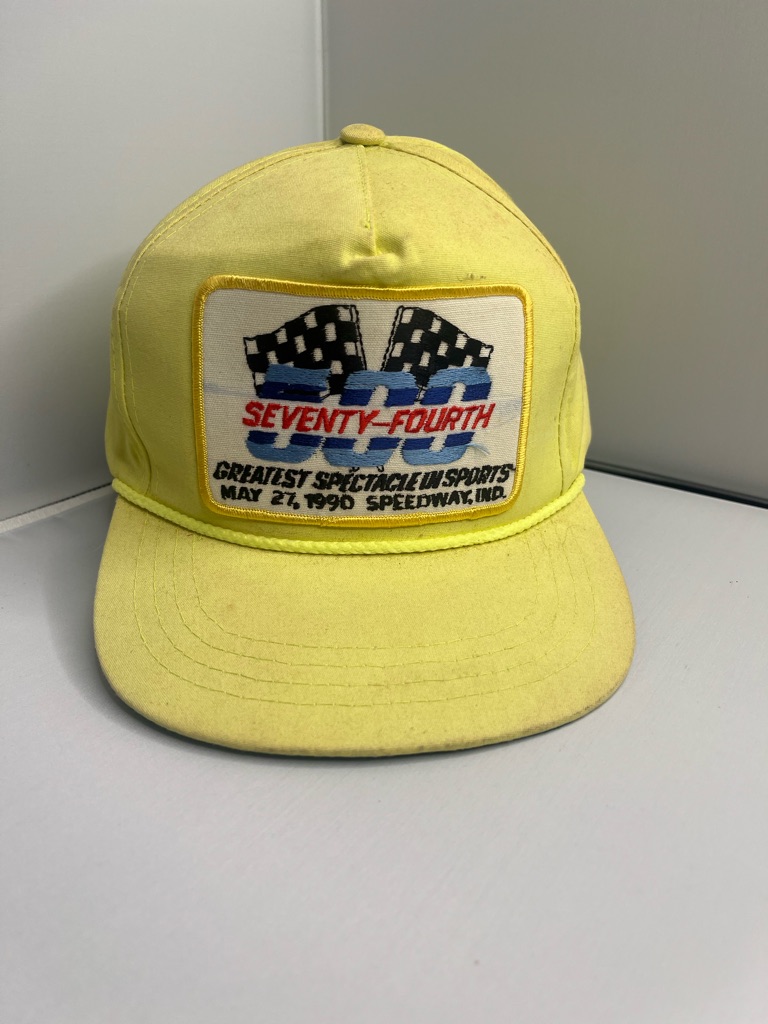 Vintage 1990 Yupoong Nascar 74th Indianapolis 500 Trucker Snapback Hat Cap Os